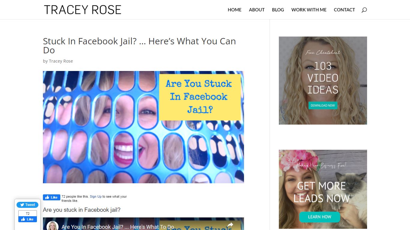 Stuck In Facebook Jail? … Here's What You Can Do | Tracey Rose